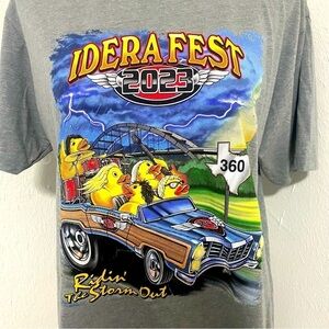 2023 Idera Fest T-Shirt RT 360 Reo Speedwagon “Ridin The Storm Out” Large EUC